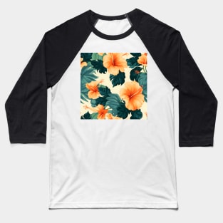 Hibiscus Flowers Pattern 19 Baseball T-Shirt